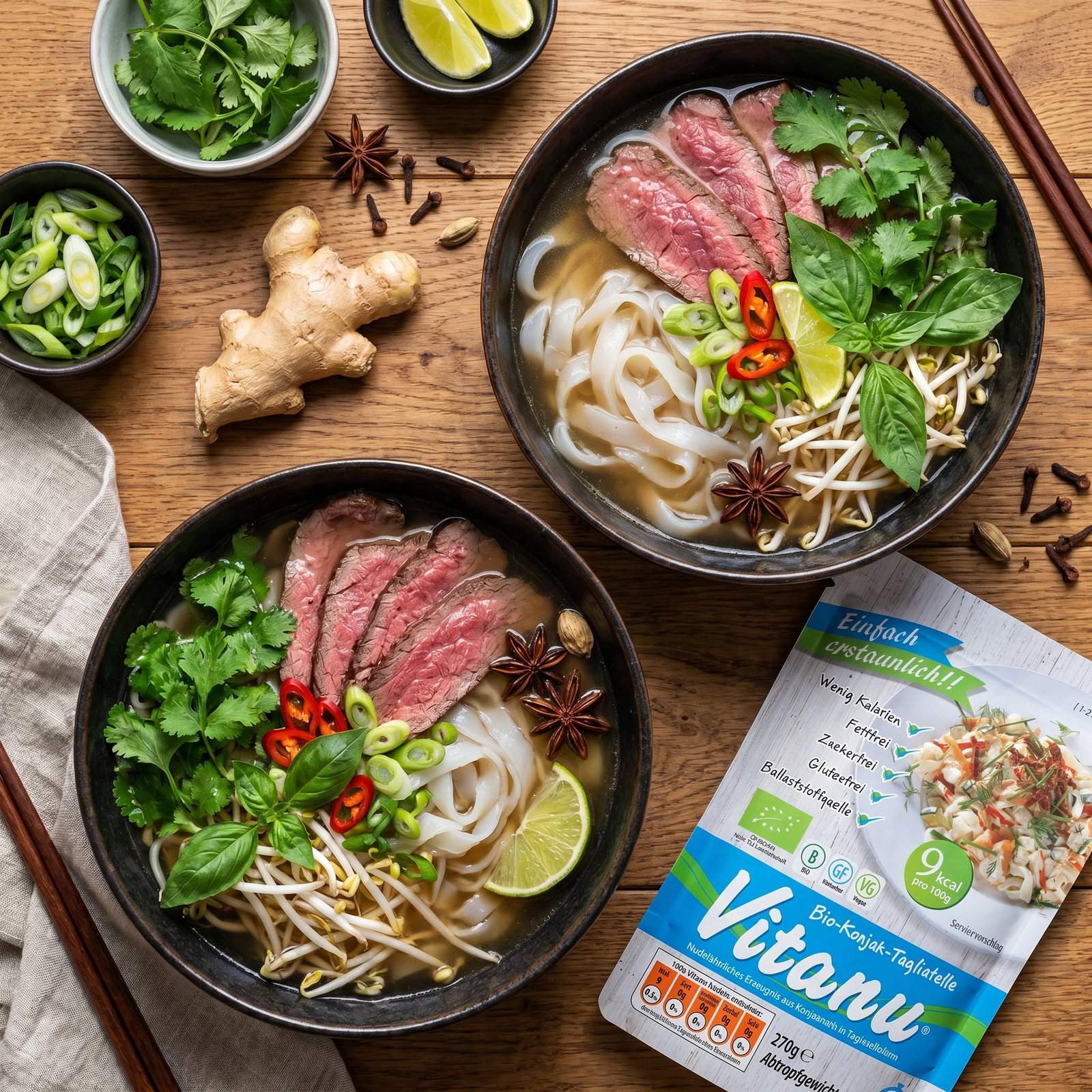 Low-Carb & Keto Pho mit Knochenbrühe