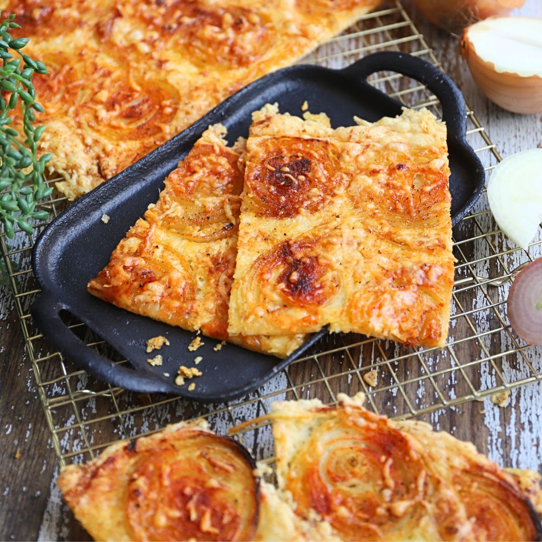2-Zutaten Keto Käse-Zwiebel-Snack