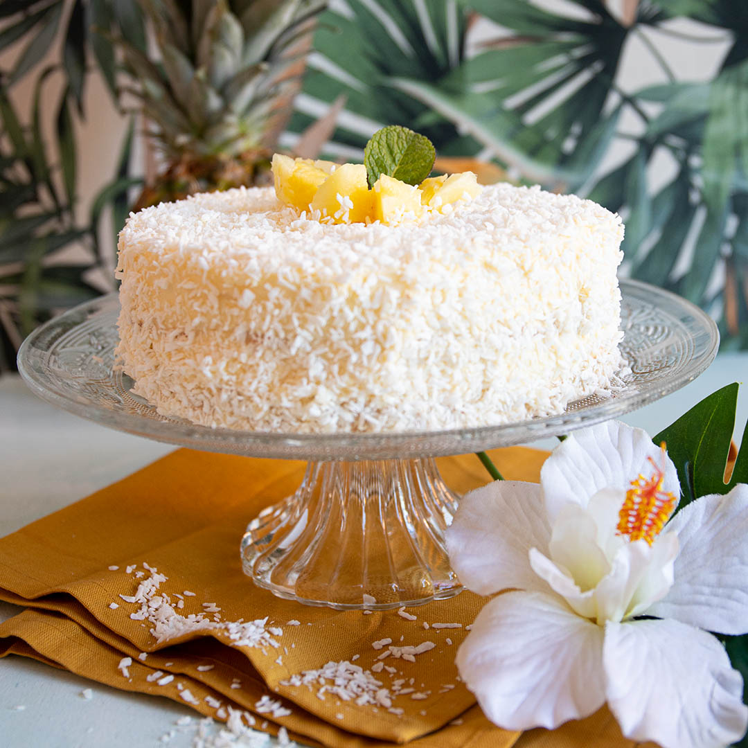 Low-Carb Kokos-Ananas-Torte