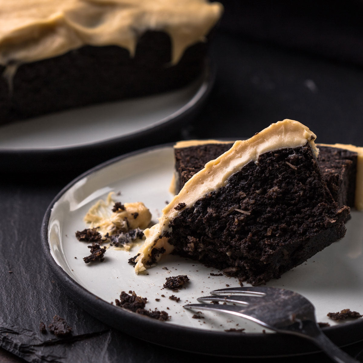 Low-Carb & Keto Karamellkuchen mit Birne