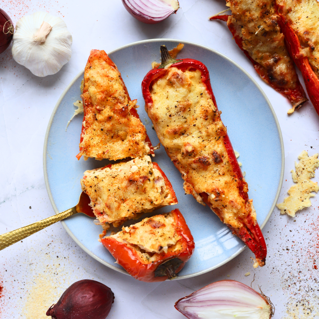 Low-Carb gefüllte Käse-Paprika