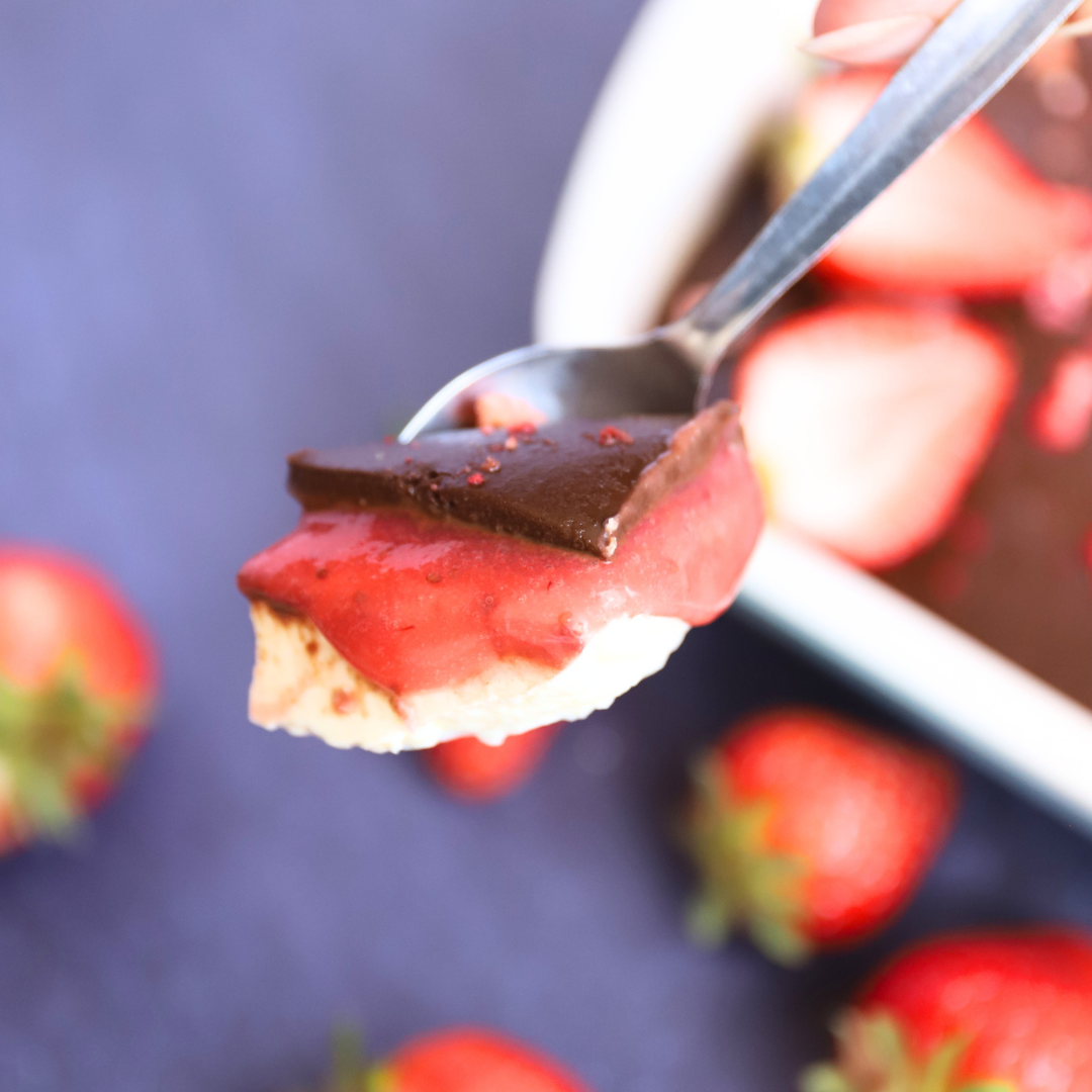 Low-Carb Schoko-Erdbeer Schichtdessert