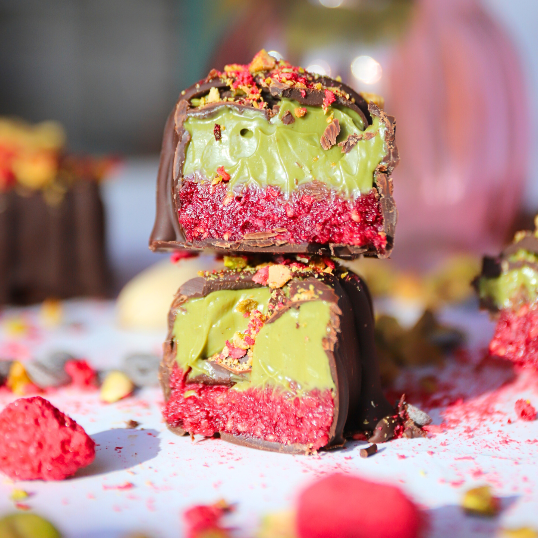 Low-Carb Pistazien-Himbeer-Riegel