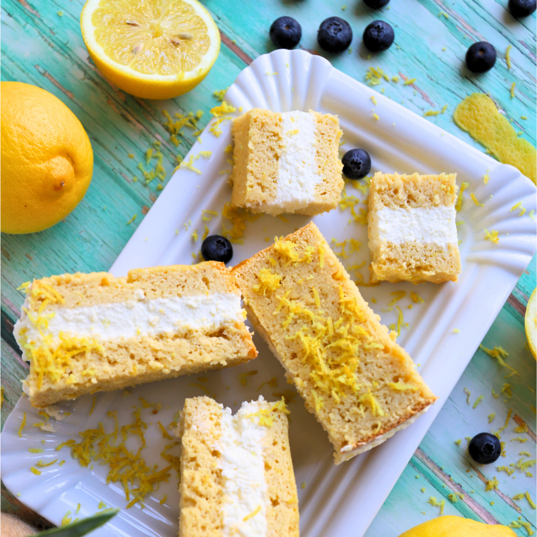 Low-Carb & Keto Zitronenschnitte