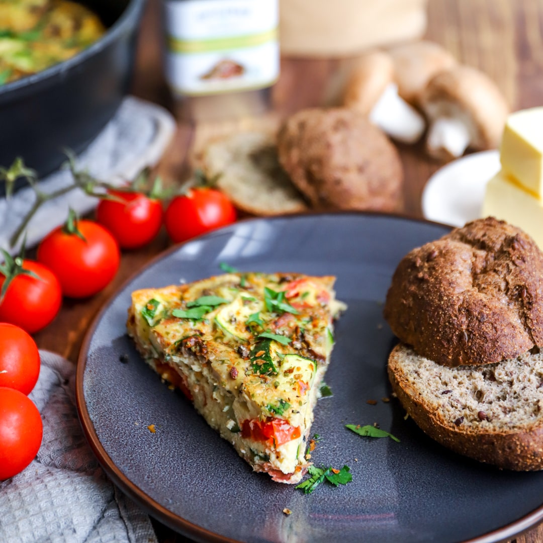 Low-Carb Frittata mit Serrano Schinken