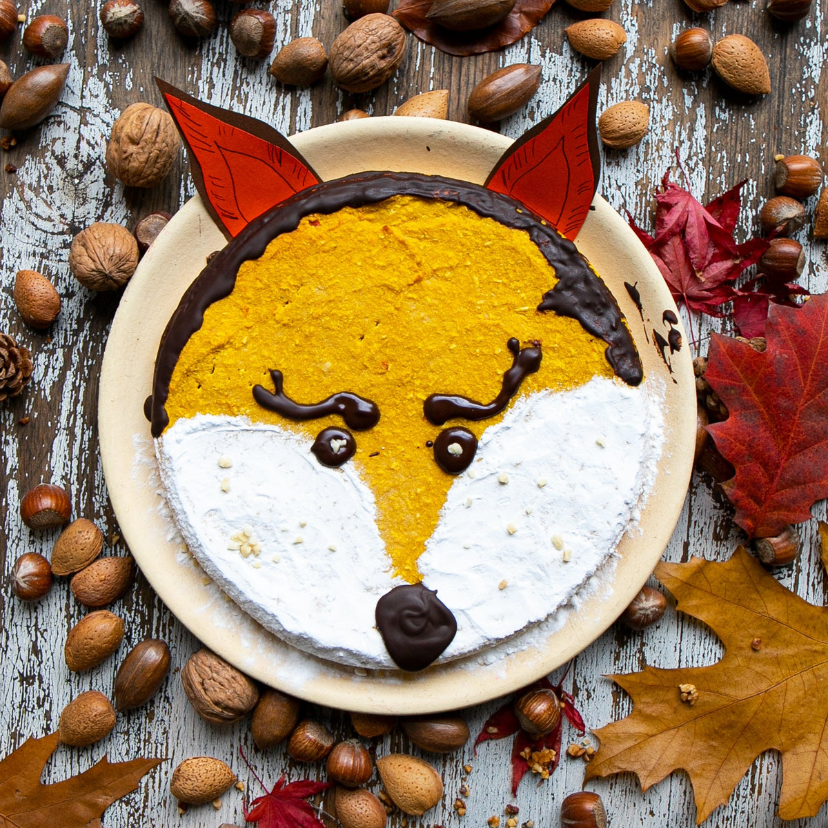 Zuckerfreier Low-Carb & Keto Fuchs-Kürbiskuchen
