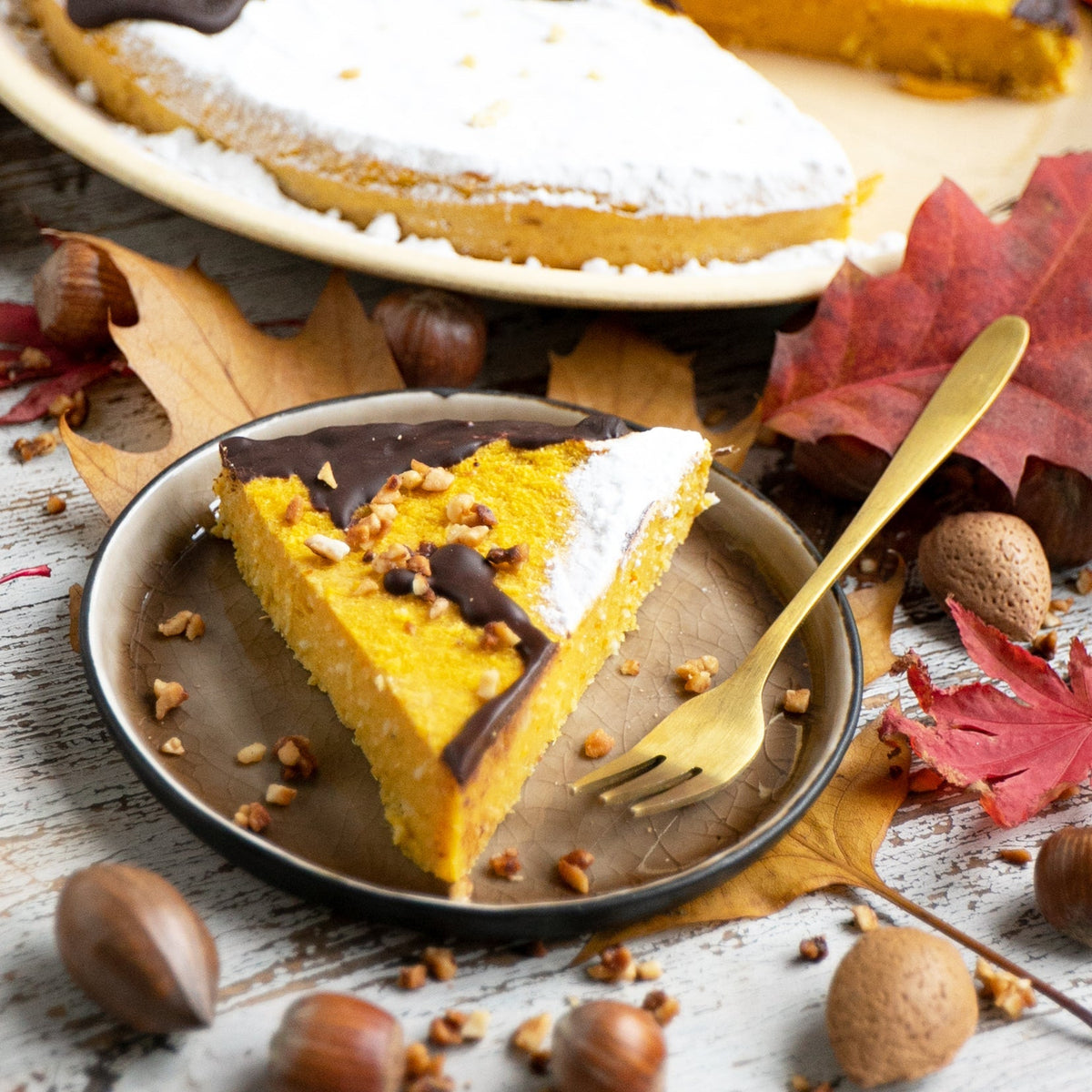 Zuckerfreier Low-Carb & Keto Fuchs-Kürbiskuchen