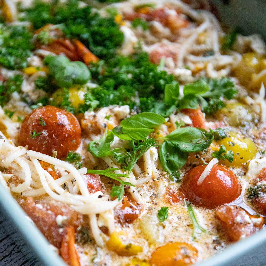 Low-Carb & Keto Feta-Pasta