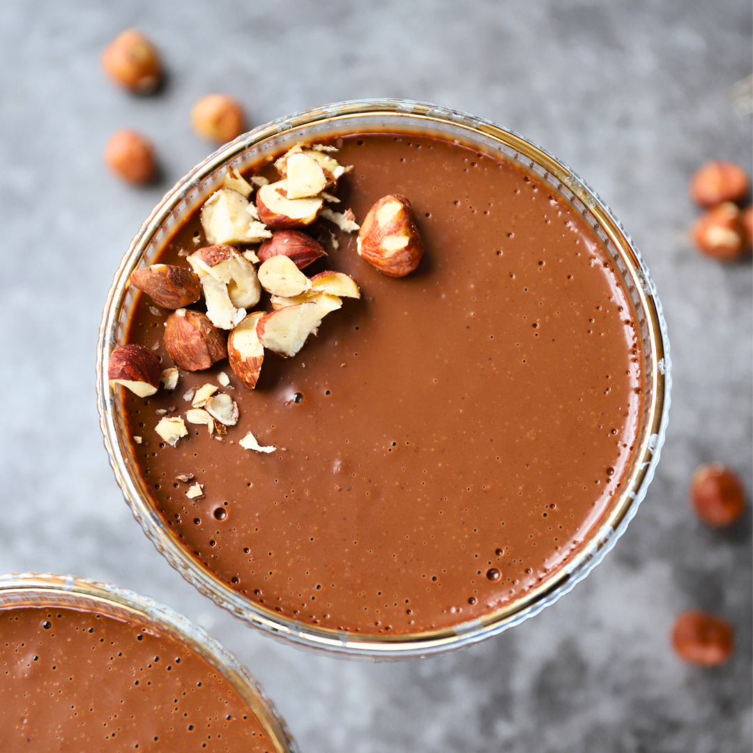 3 Zutaten Keto Haselnuss-Schoko-Mousse