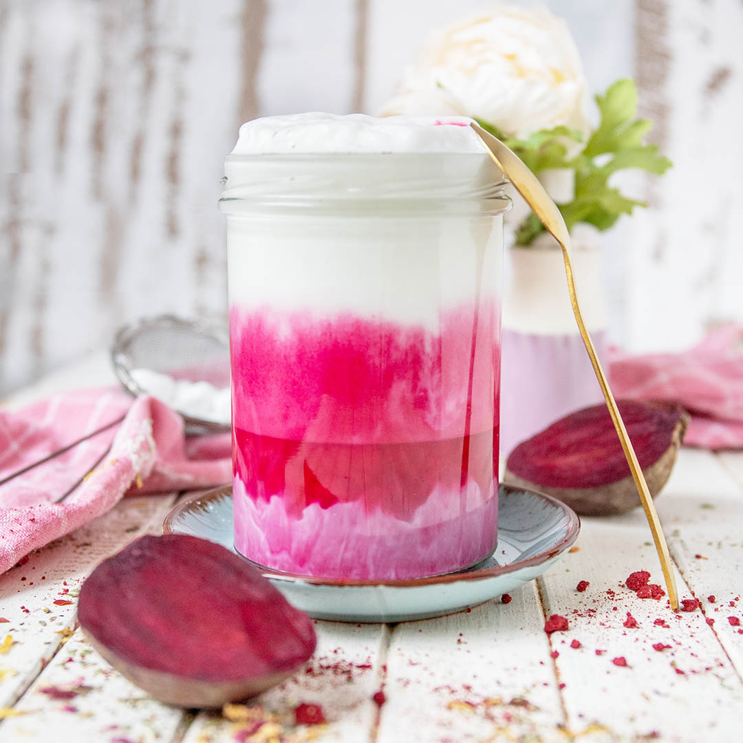 Zuckerfreie Pink Latte