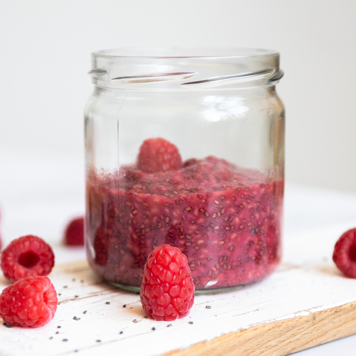 Chia-Himbeermarmelade ohne Zucker
