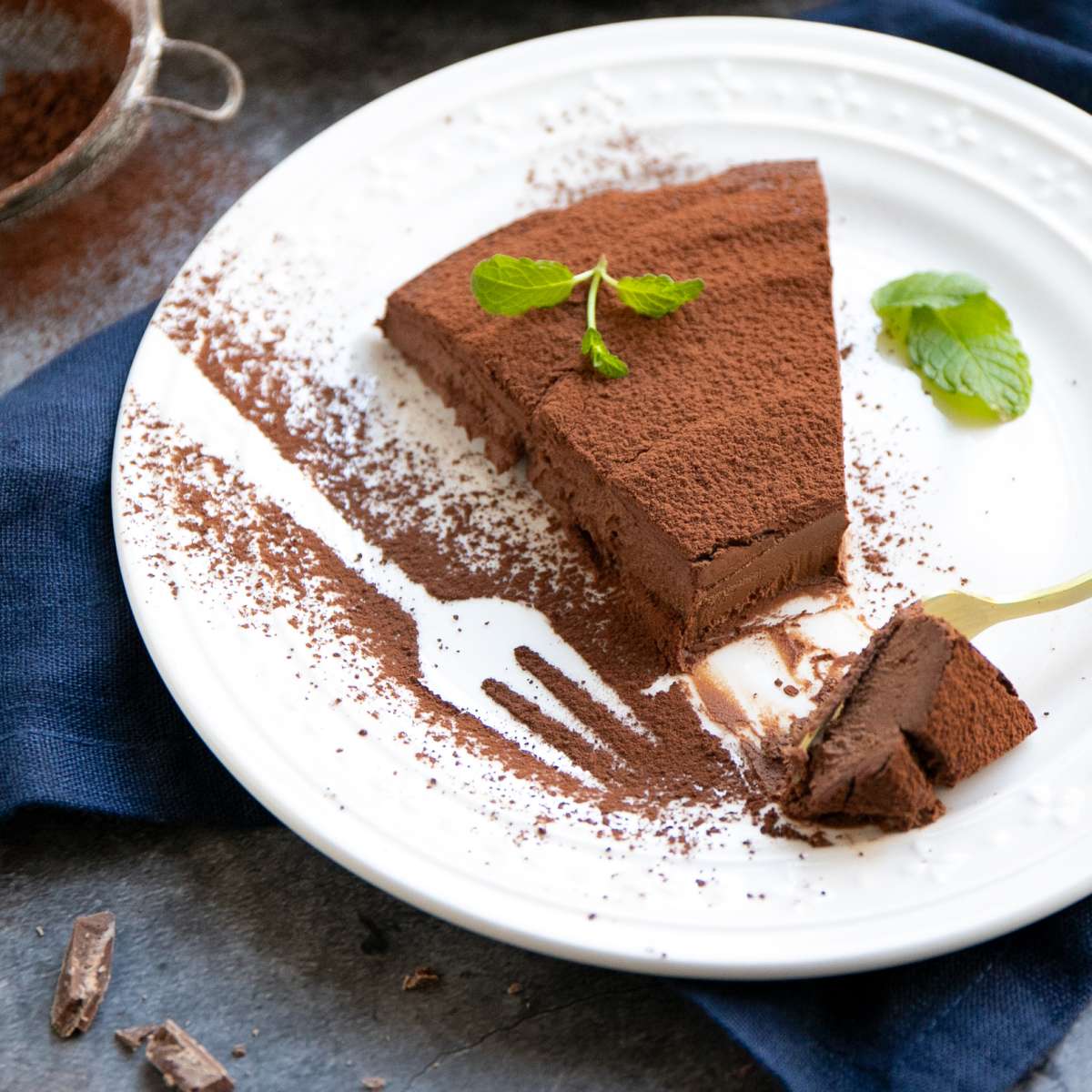 Vegane Low-Carb Schoko-Mousse-Tarte