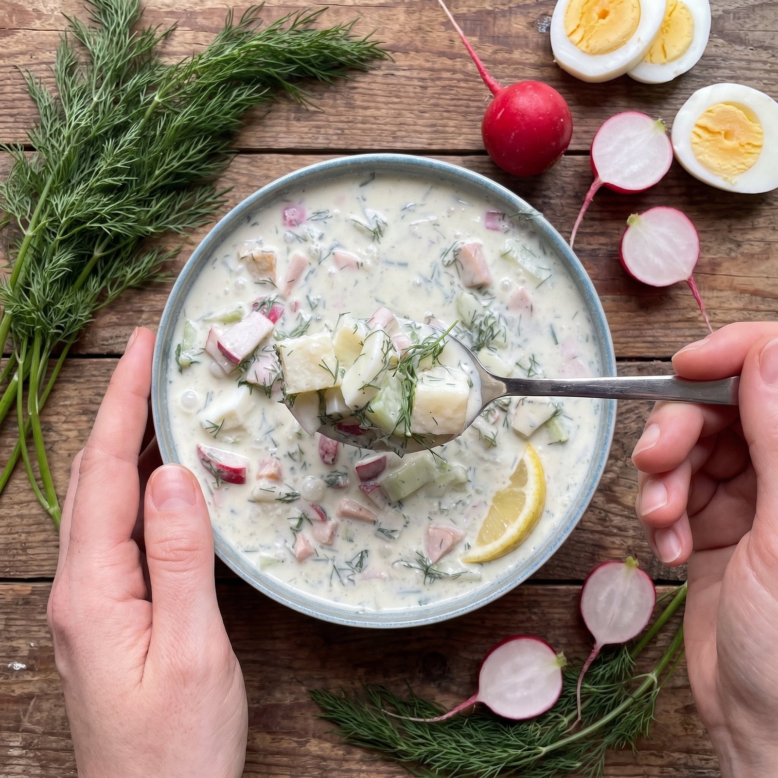 Low-Carb Okroschka mit Sellerie