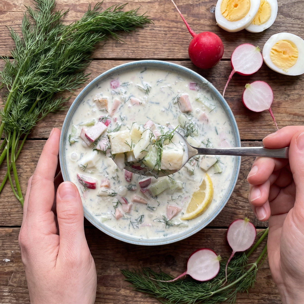 Low-Carb Okroschka mit Sellerie