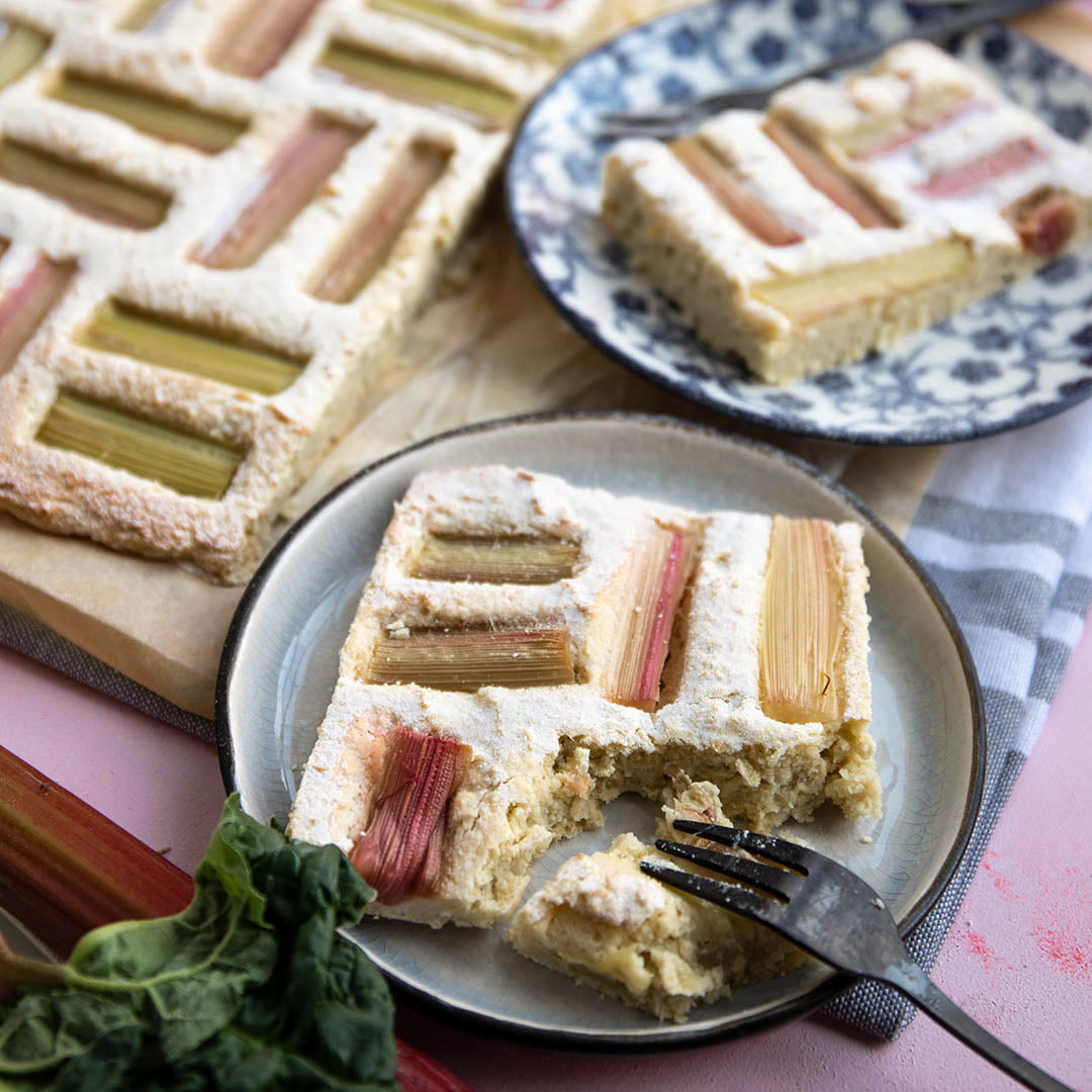 Low-Carb Rhabarber Kuchen vom Blech