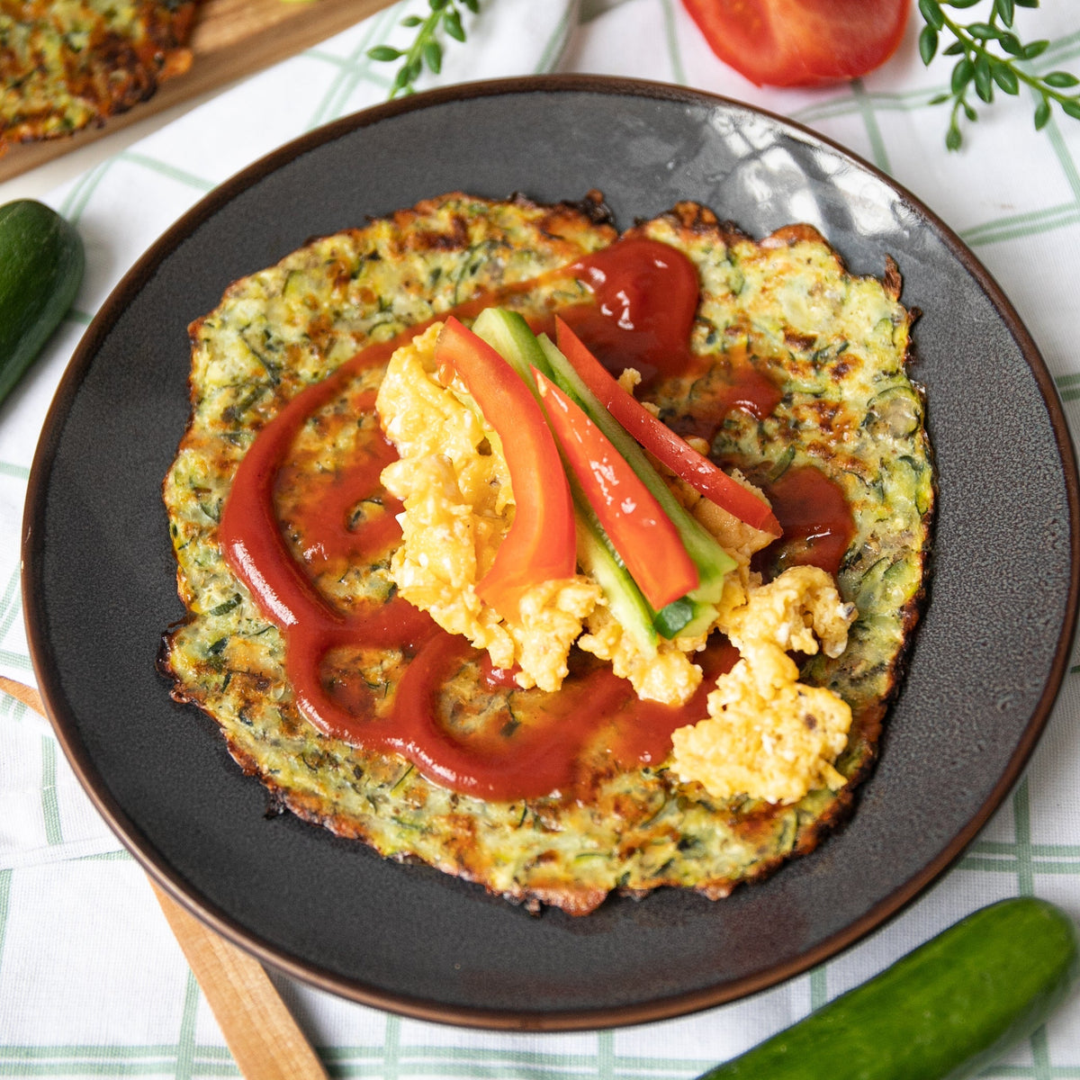 3-Zutaten Zucchini-Tortilla-Wraps