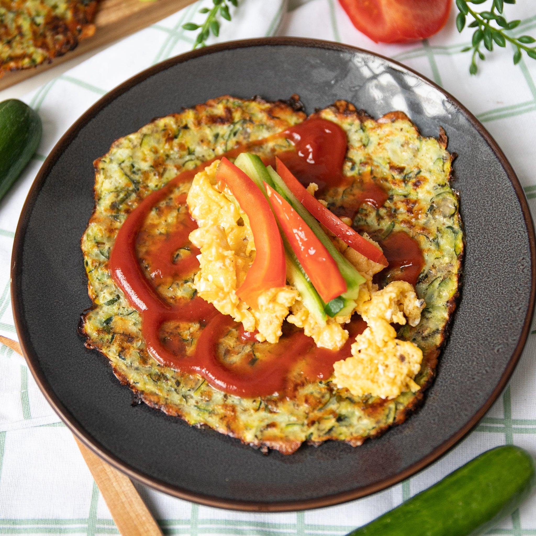3-Zutaten Zucchini-Tortilla-Wraps