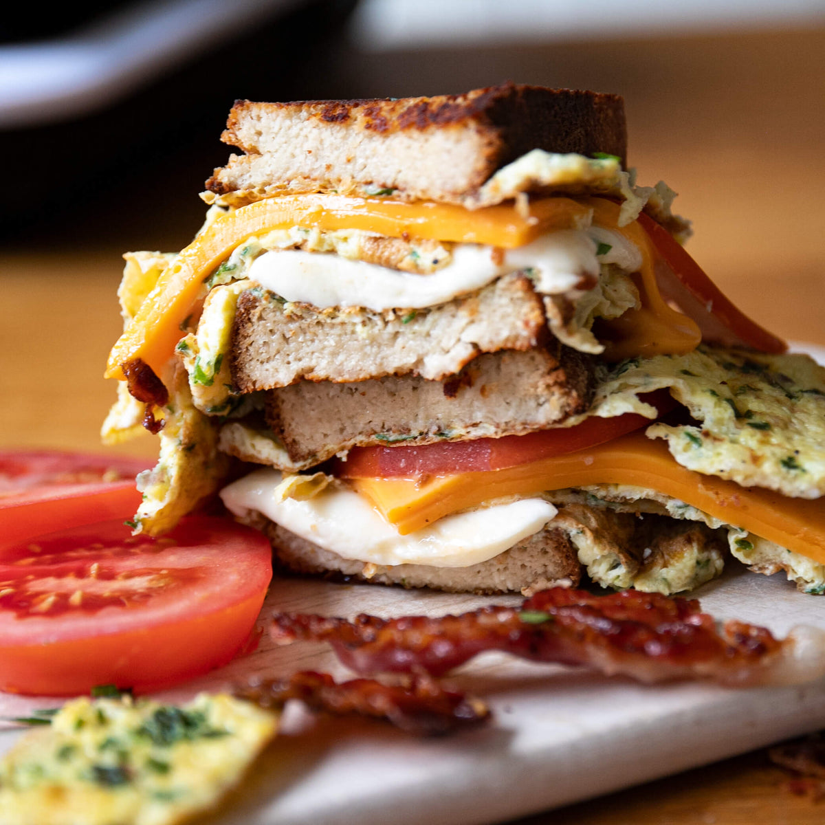 Low-Carb & Keto Omelett-Sandwich