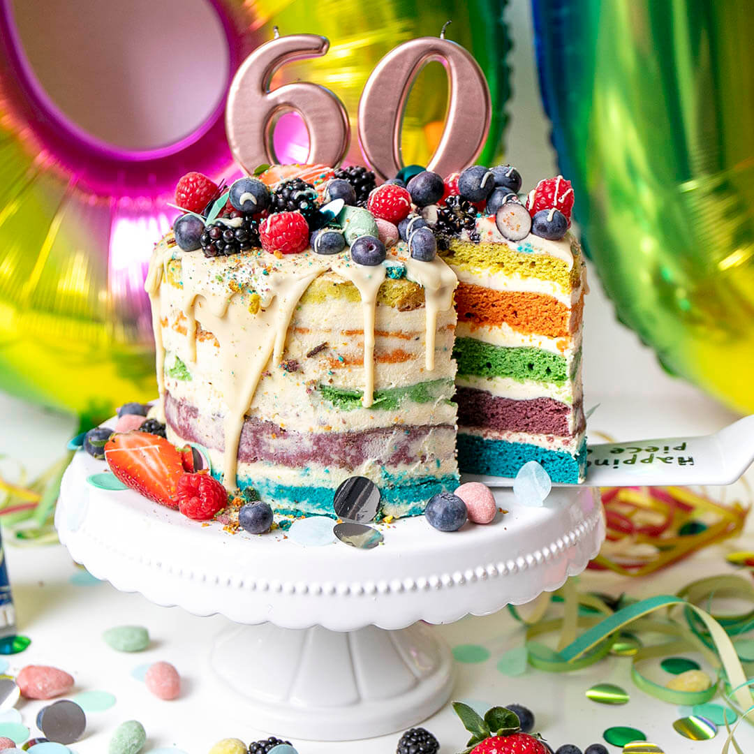 Low-Carb & Keto Regenbogentorte