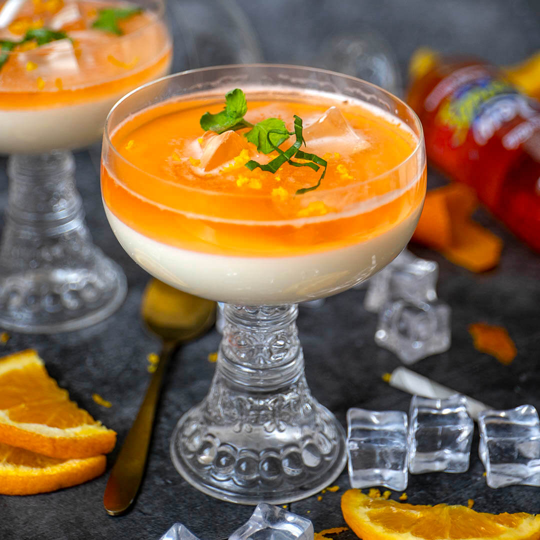 Zuckerfreie Schokomousse mit Orangengelee