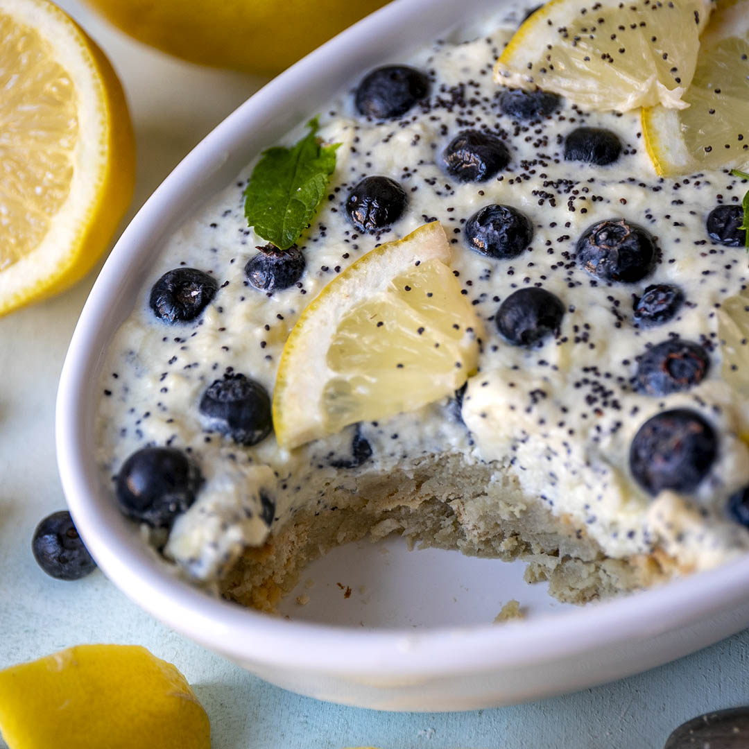 Low-Carb & laktosefreies Zitronen-Mohn-Tiramisu