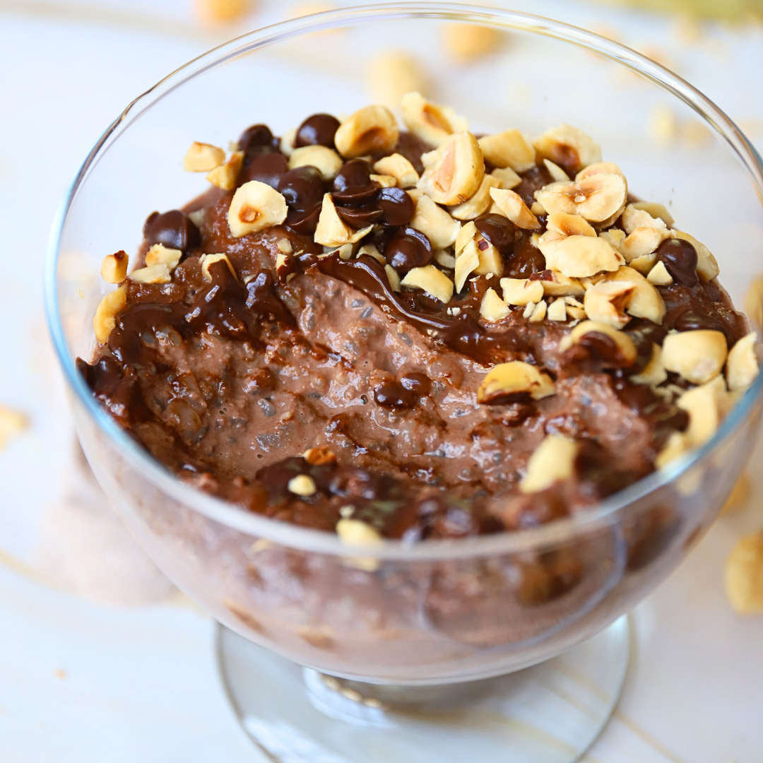 Low-Carb & Keto Haselnuss-Schoko-Milchreis mit Extraportion Kollagen