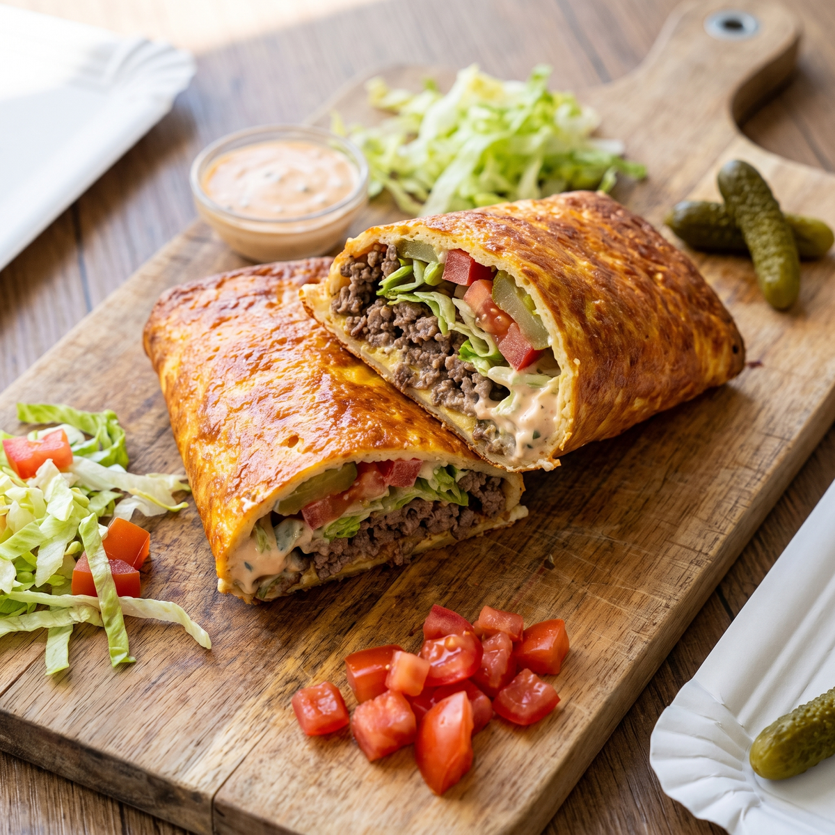 Keto Big Mac Rolle