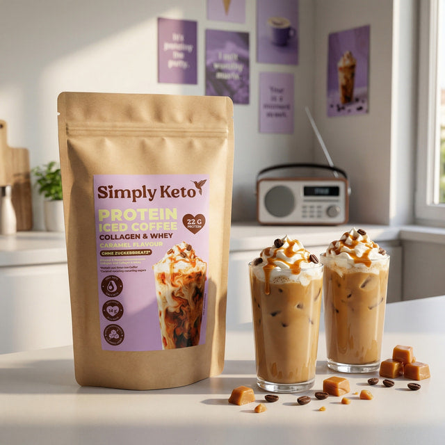 Lower-Carb* Protein Eiskaffee | Karamell