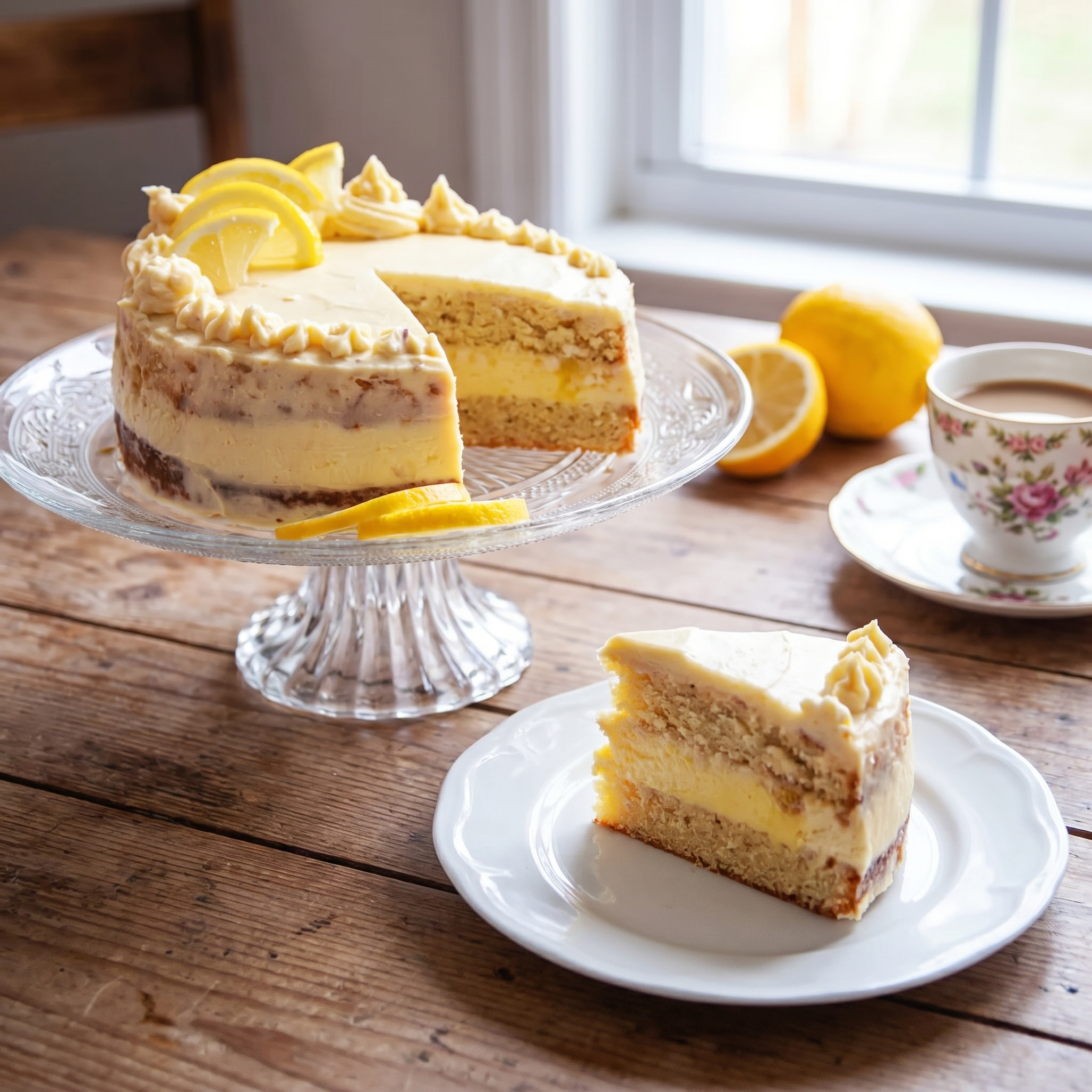 Low-Carb & Keto Naked Lemon Cake