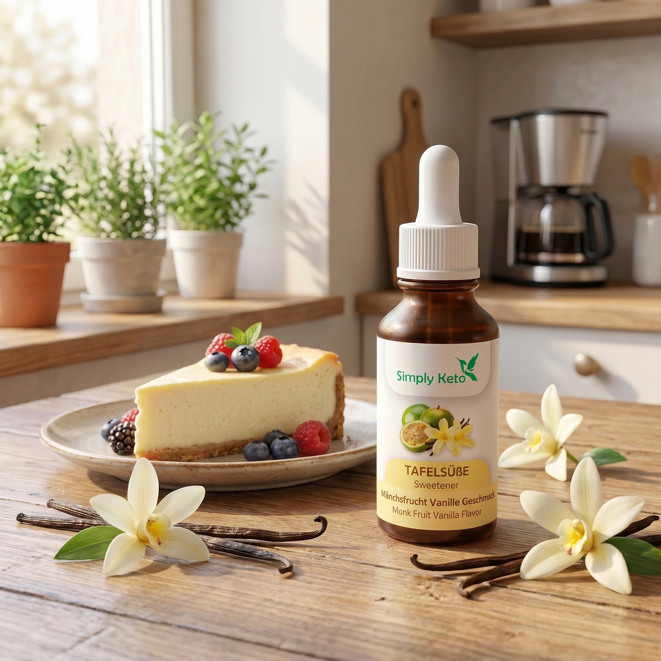 Mönchsfrucht + VANILLE Geschmack - flüssige Tafelsüße ohne Zucker | 50ml