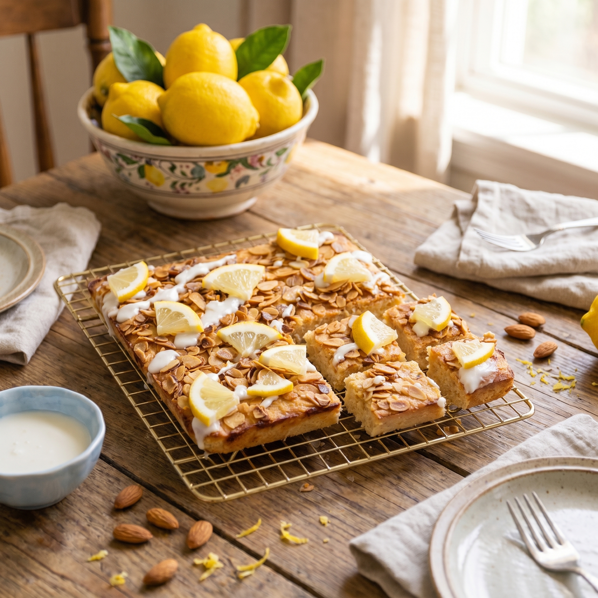 Low-Carb & Keto Zitronenkuchen mit Mandeln