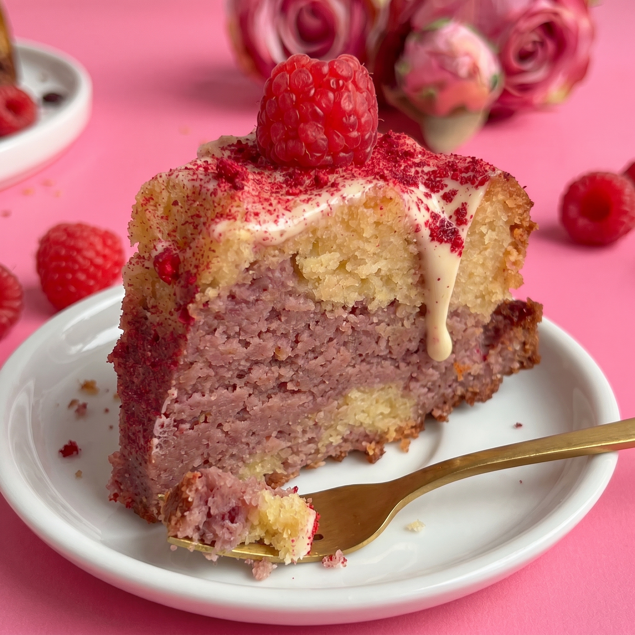 Low-Carb & glutenfreier Himbeer Gugelhupf