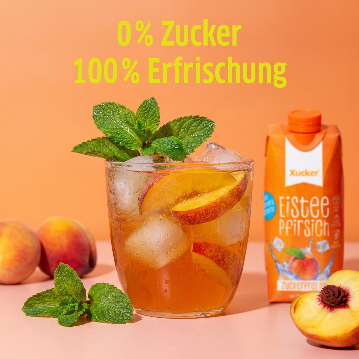 Lower-Carb* Eistee Pfirsich