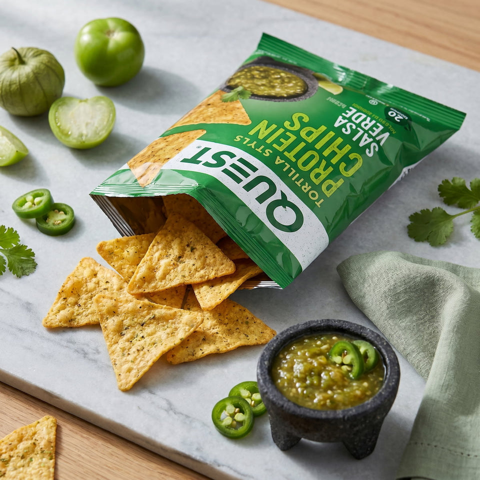 Salsa Verde Protein Chips Tortilla Style  | 8er Maxipack