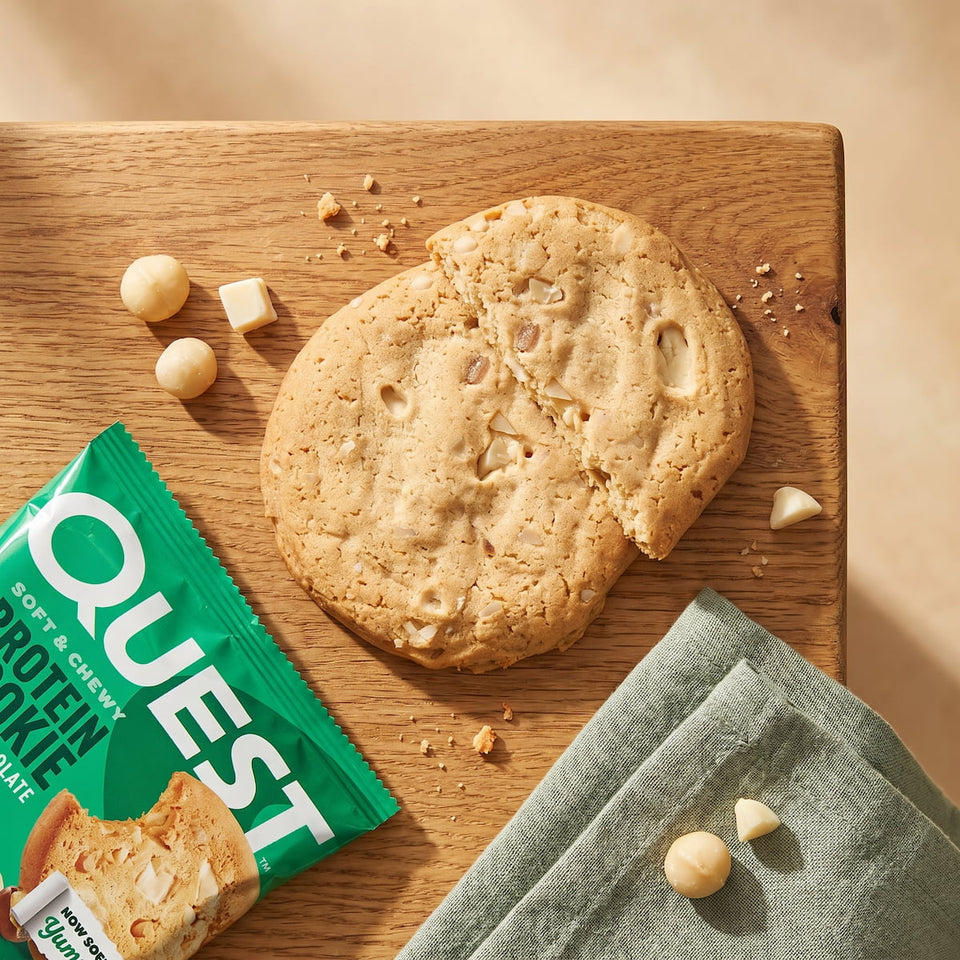 White Chocolate Macadamia Protein Cookie