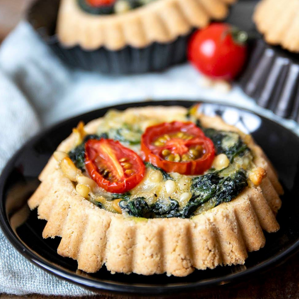 Veganer Low-Carb Spinat Pie