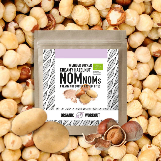 NomNoms Protein Bites | Creamy White Hazelnut | Bio