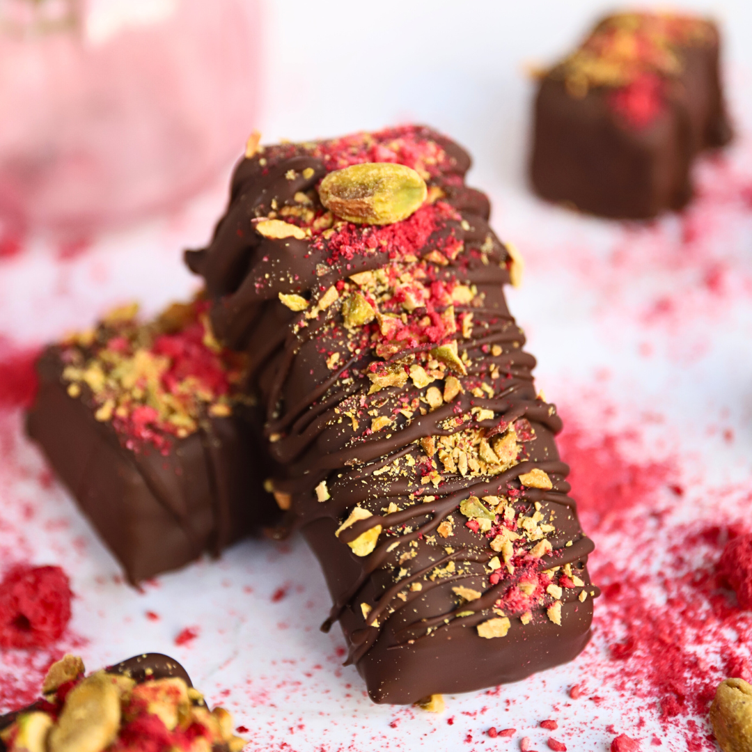Low-Carb Pistazien-Himbeer-Riegel