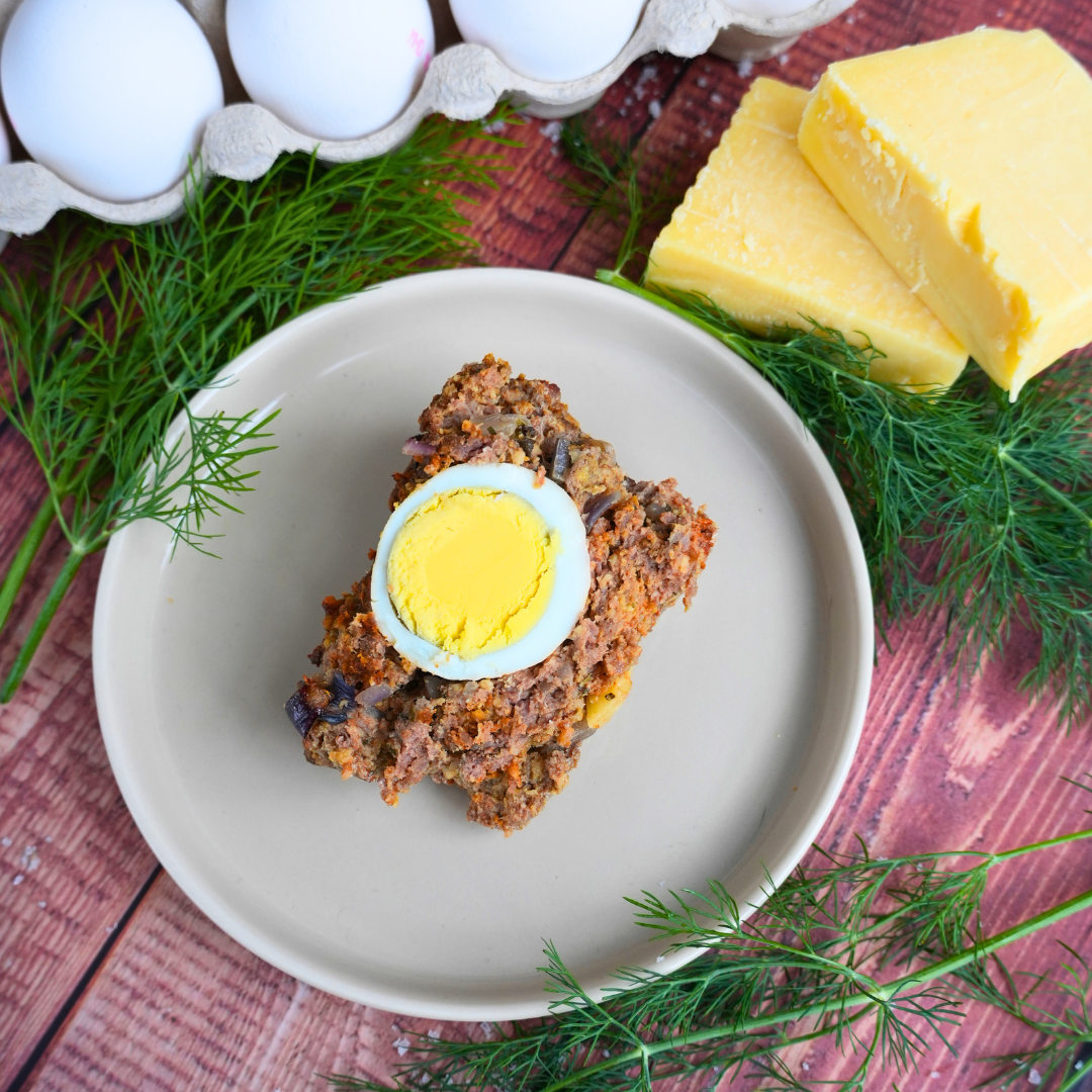 Low-Carb „Falscher Hase“ Hackbraten mit Ei