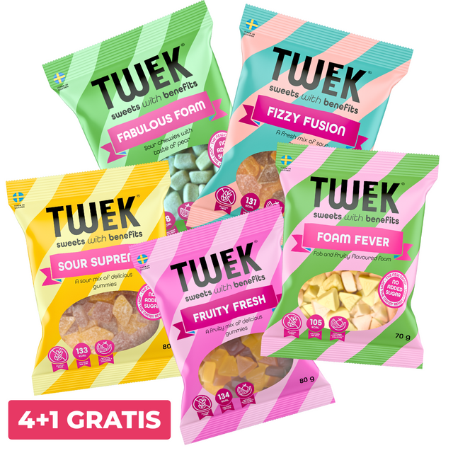 Lower-Carb* Frucht & Schaum Gummis | (4+1 GRATIS) Vorteilspack