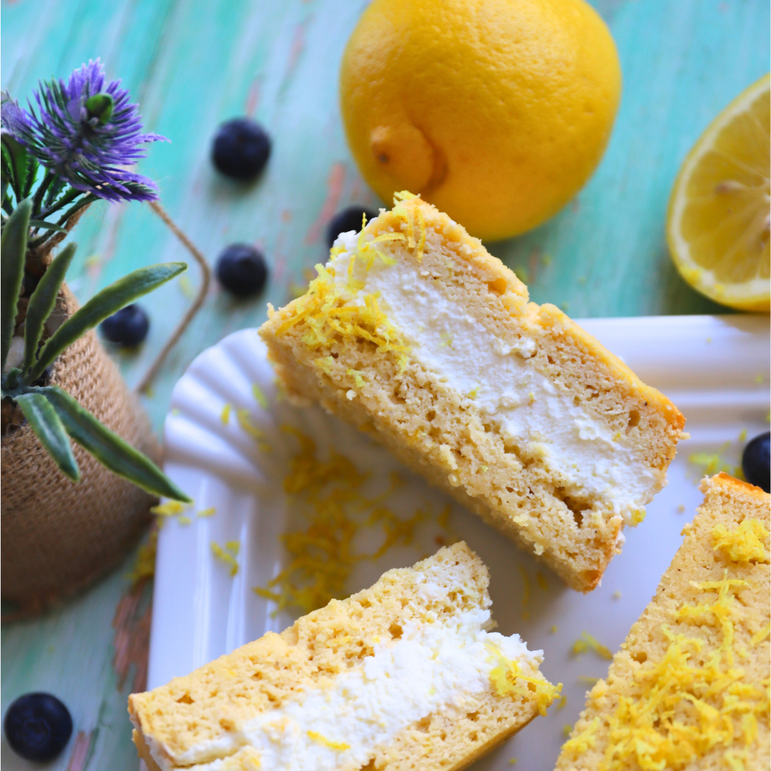 Low-Carb & Keto Zitronenschnitte