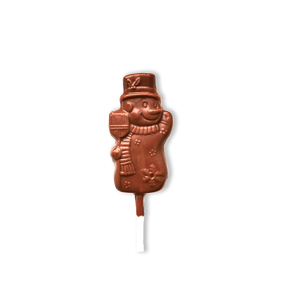 Schneemann-Schokoladenlolli Vollmilch 10 g