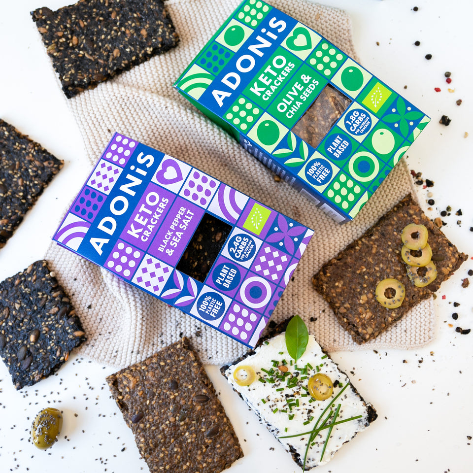 Keto Cracker | Oliven & Chia Samen