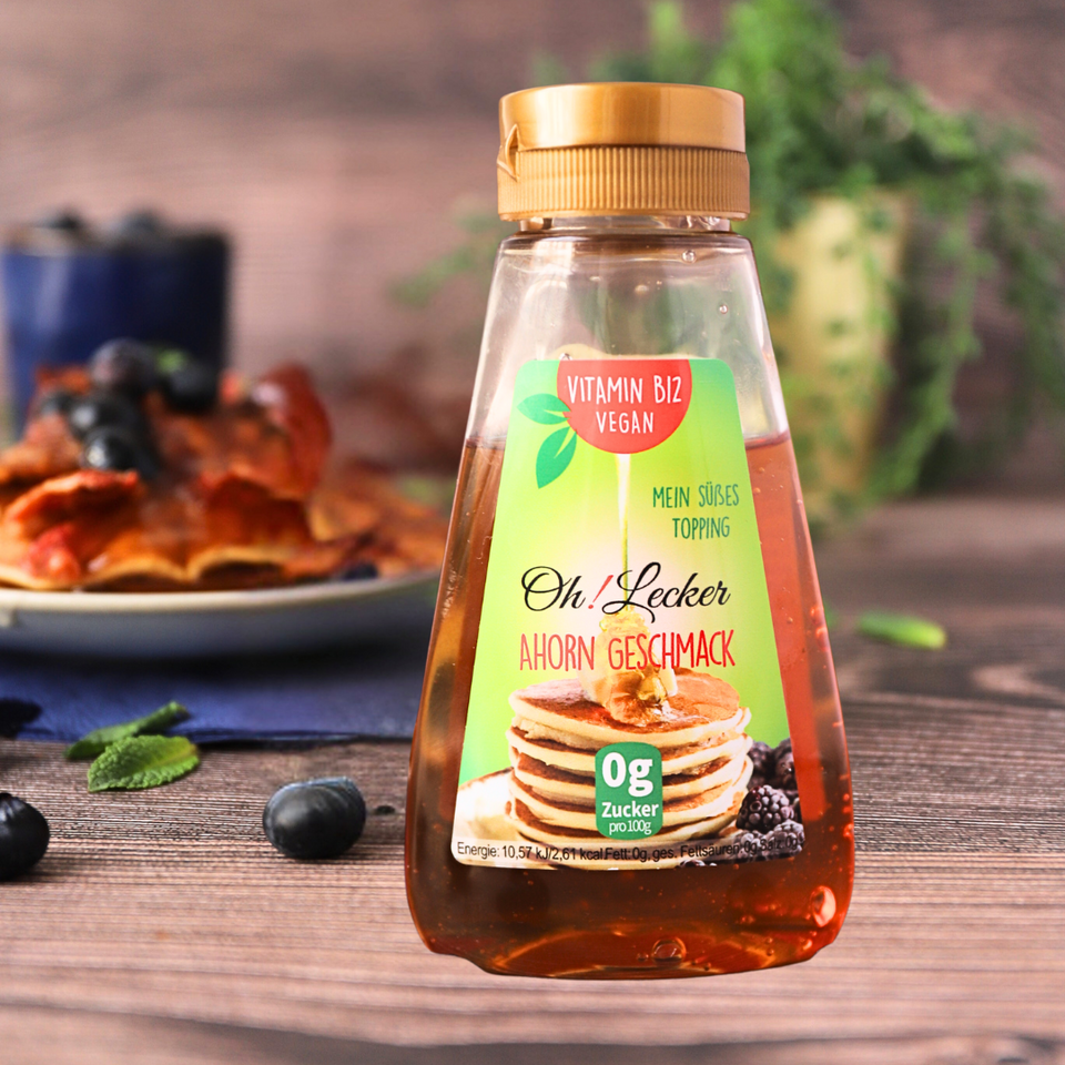 Zuckerfreier Stevia Sirup mit Ahorn-Geschmack