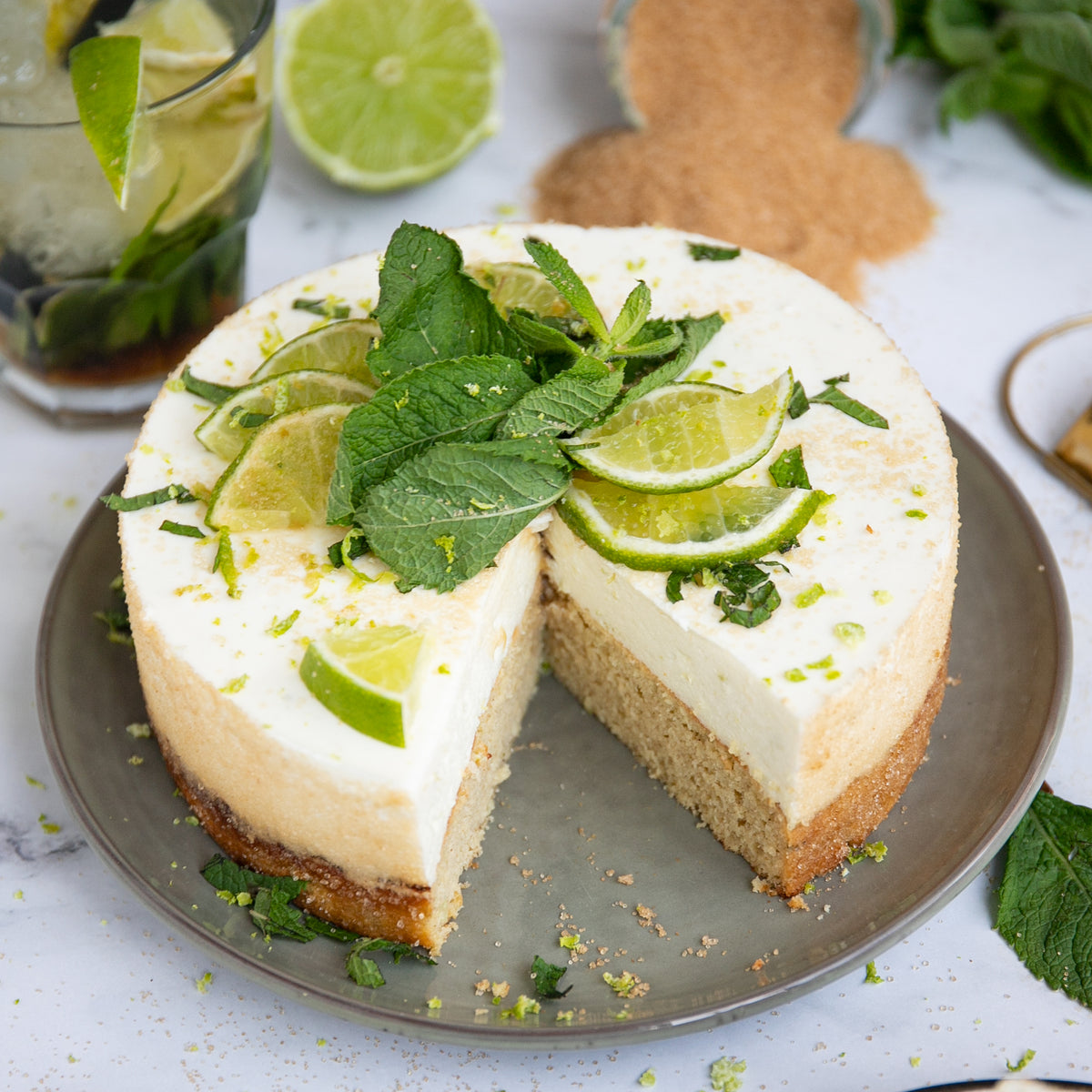 Low-Carb & Keto Caipirinha-Torte