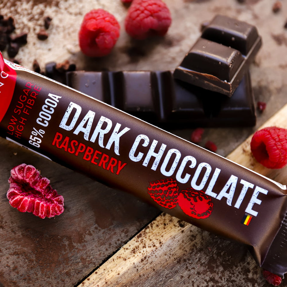 Dark Chocolate Raspberry Schokoriegel