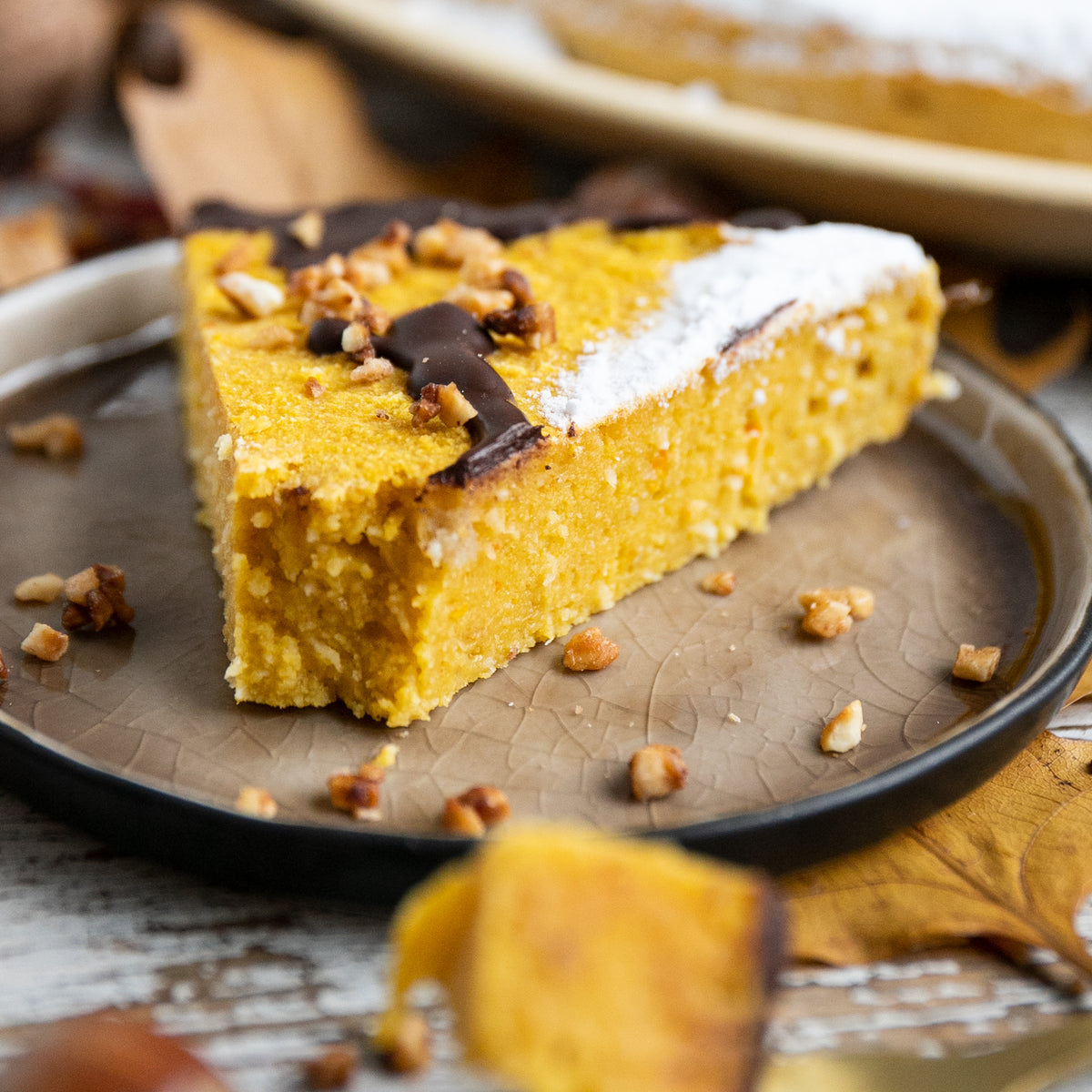 Zuckerfreier Low-Carb & Keto Fuchs-Kürbiskuchen
