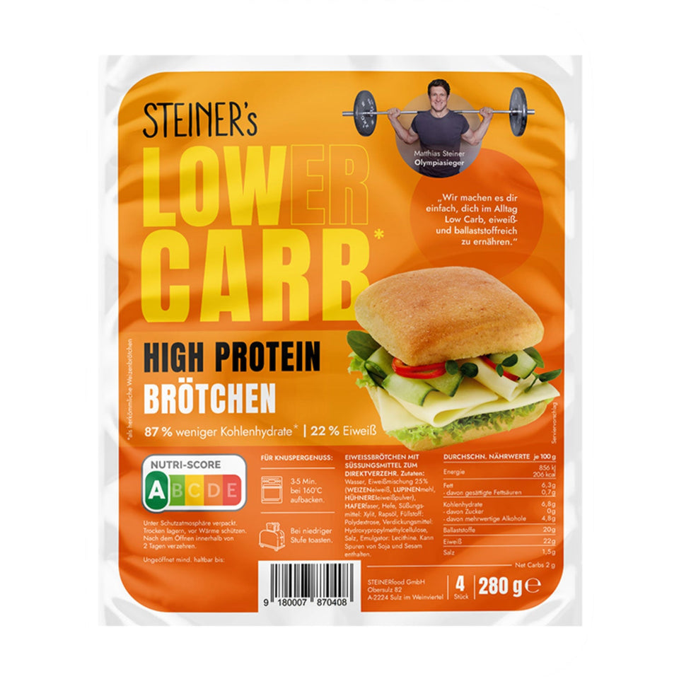 Lower-Carb* High Protein Brötchen