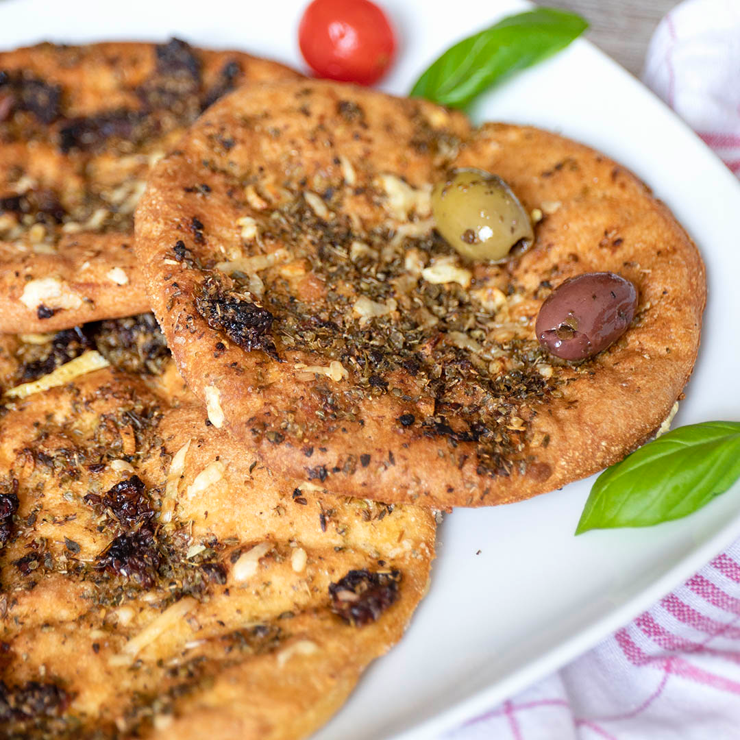 Mediterranes Low-Carb Fladenbrot