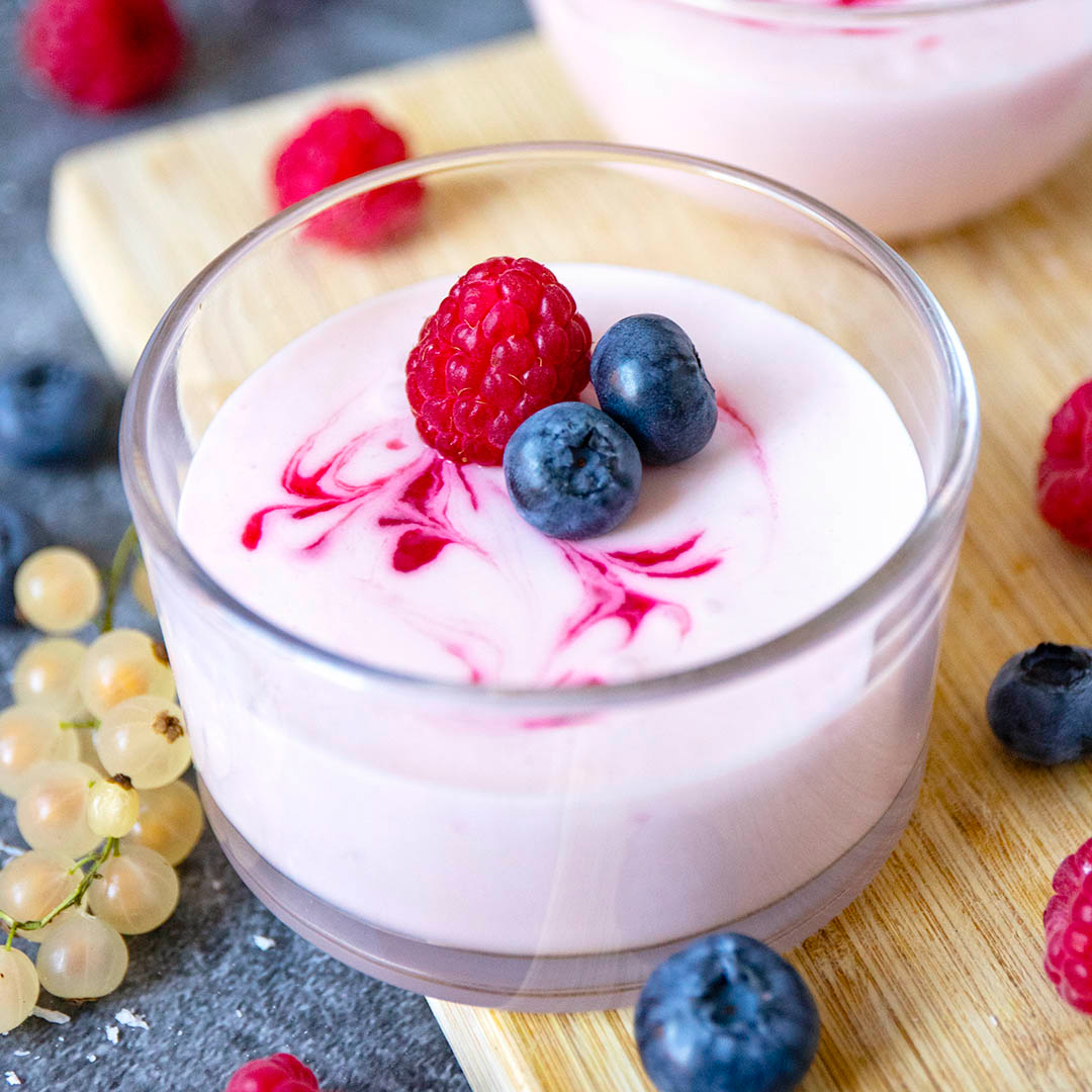 Ketobooster Himbeer-Vanille-Pudding